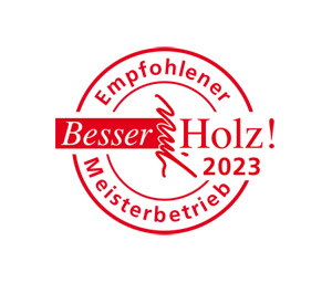 Stempel Empfohlener Holzbaumeister-Betrieb 2023